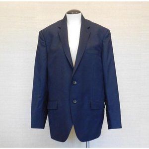 $425 JCrew Mens Italian Wool Crosby suit jacket double vent 40R deep navy c3268